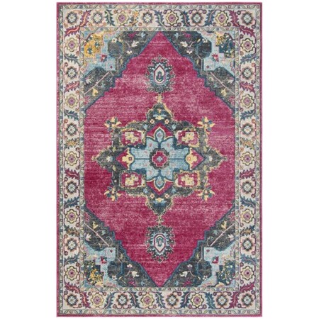 Safavieh 8 x 10 ft. Rectangle Merlot 100 Traditional Area Rug Fuchsia & Multicolor MER108R-8